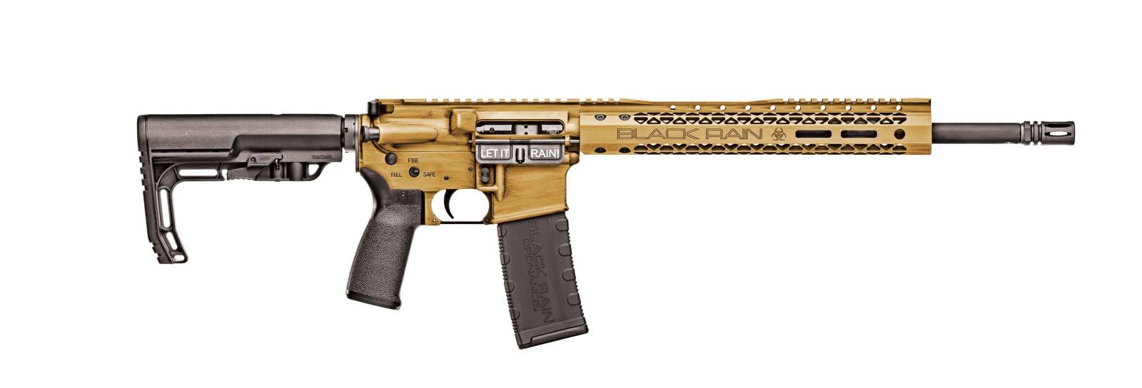 Black Rain FUSIONTEB 5.56 Rifle 16" Tigers Eye Battleworn 30rd MLOK - View 2