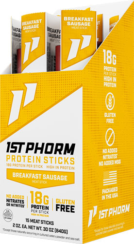 1ST PHORM PROTEIN BEEF STICKS BREAKFAST SAUSAGE 15 - View 2