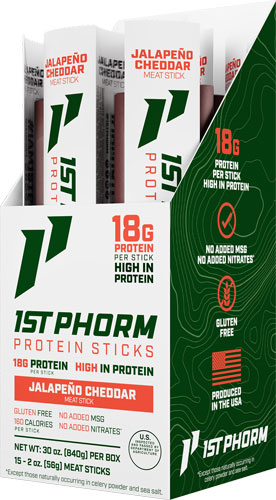 1ST PHORM PROTEIN BEEF STICKS JALEPENO CHEDDAR 15 - View 2