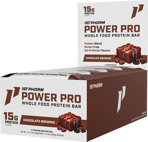 1ST PHORM WHOLE FOOD POWER PRO BAR CHOCOLATE BROWNIE 15 - View 2