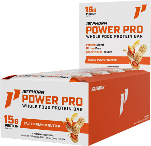 1ST PHORM WHOLE FOOD POWER PRO BAR SALTED PEANUT BUTTER - View 2