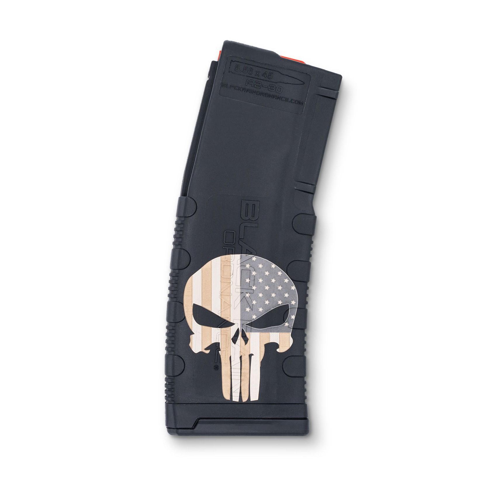 Black Rain Ordnance MAG30PUNISHW/FLAG 30rd AR-15 Magazine 5.56/.223 Polymer - View 2