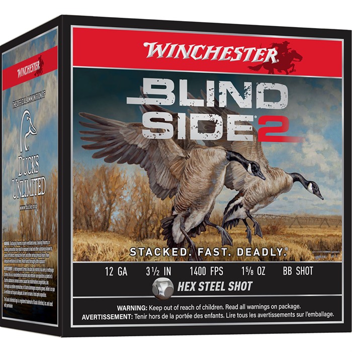 Winchester Ammo XBS12LBB Blind Side 2 12 Gauge 3.50" 1 5/8 oz 1400 fps BB Shot 25 Bx/10 Cs - View 2