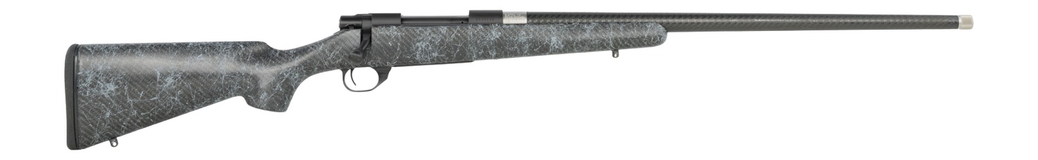 Howa HCE65PRCGW 1500 Carbon Elevate 6.5 PRC 4+1 24" Wrapped Carbon Fiber Threaded Barrel, Blued Drilled & Tapped Steel Receiver, Fixed Stocky's Black w/Gray Webbing Carbon Fiber Stock, Right Hand - View 2