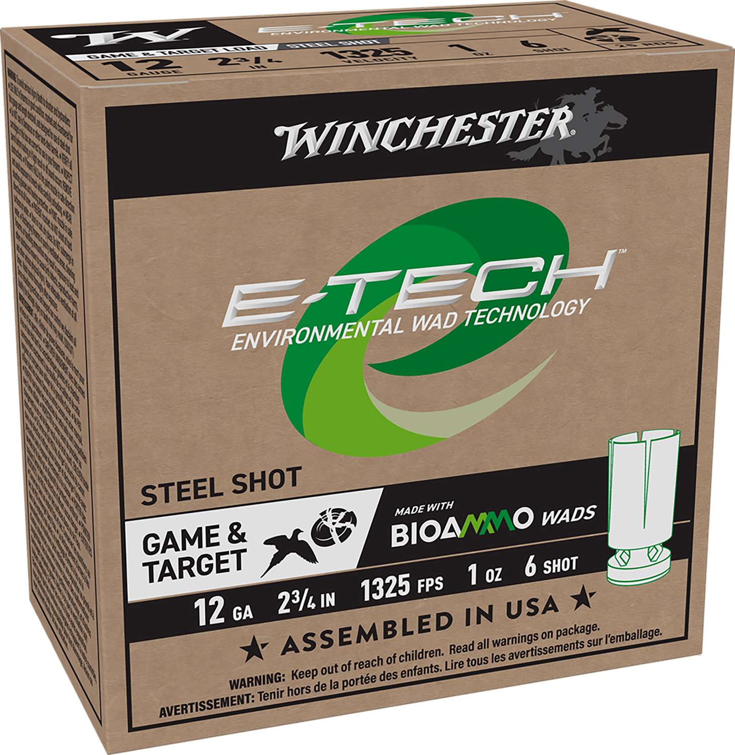 Winchester E-Tech 12Ga 2.75in #6 1oz 25rd/Box Shotshell (WCL12S6) - View 2