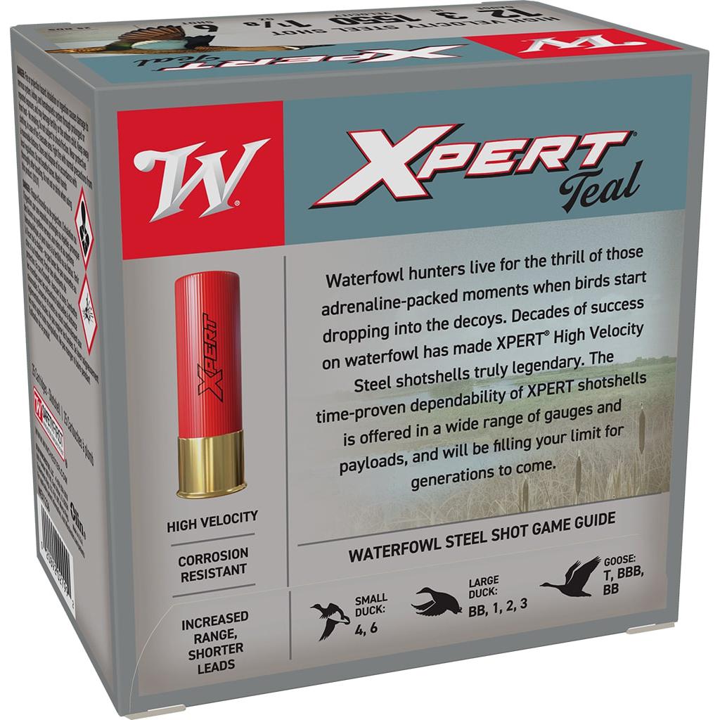 Winchester WEX1236 Xpert Teal 12ga 3" 1-1/8oz 1550fps #6 25ct Shotshells - View 2