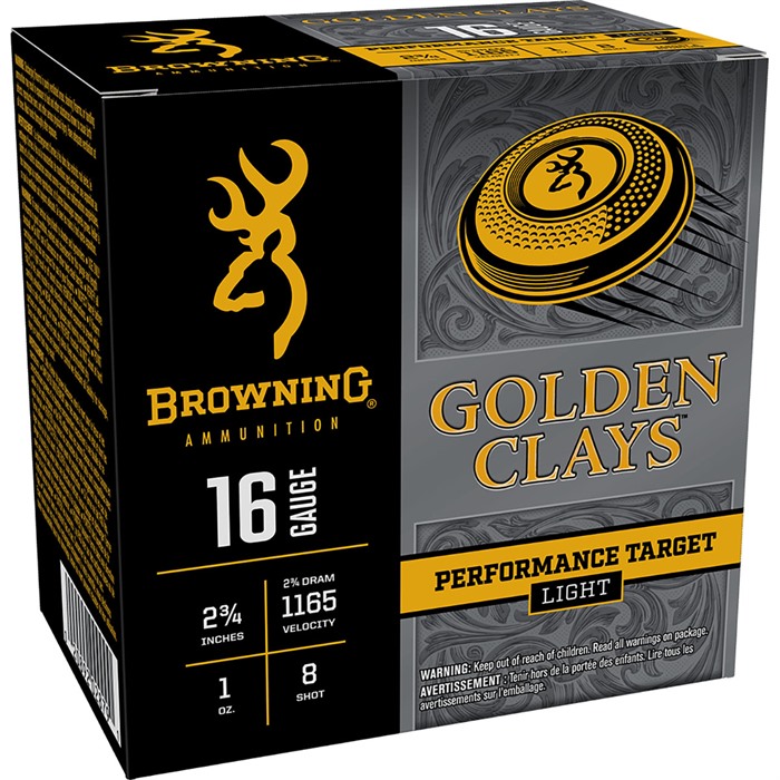 Browning Ammo BGC168 Golden Clays 16Gauge 2.75" 1oz 8Shot 25 Per Box/10 Case - View 2