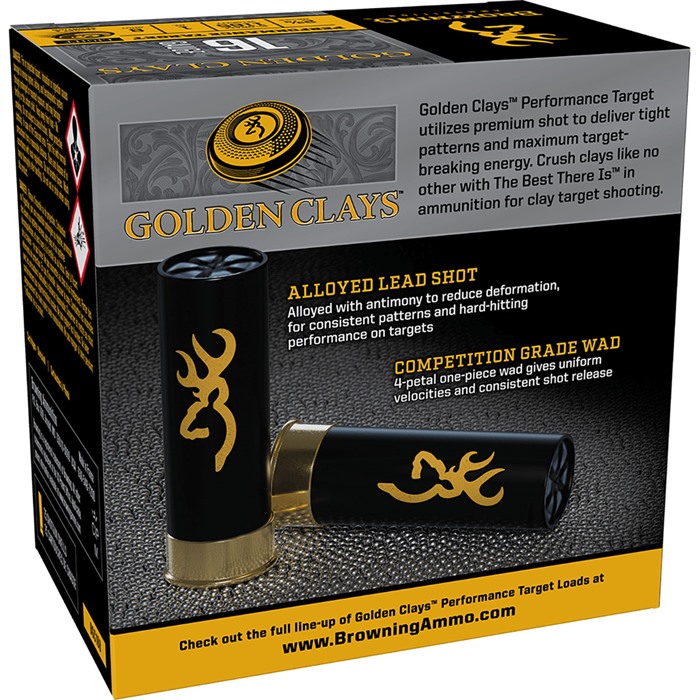 Browning Ammo BGC168 Golden Clays 16Gauge 2.75" 1oz 8Shot 25 Per Box/10 Case - View 3