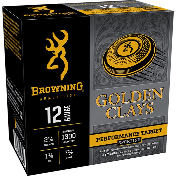 Browning Ammo BGC12SC7 Golden Clays 12Gauge 2.75" 1 1/8oz 7.5Shot 25 Per Box/10 Case - View 2