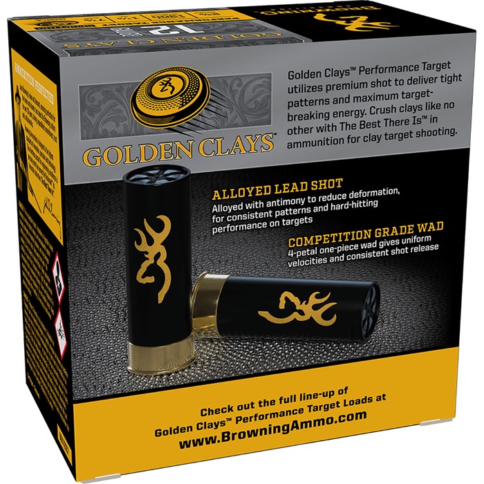 Browning Ammo BGC12SC7 Golden Clays 12Gauge 2.75" 1 1/8oz 7.5Shot 25 Per Box/10 Case - View 3