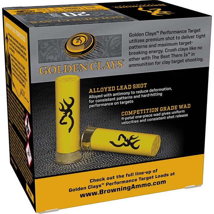 Browning Ammo BGC207 Golden Clays 20Gauge 2.75" 7/8oz 7.5Shot 25 Per Box/10 Case - View 3