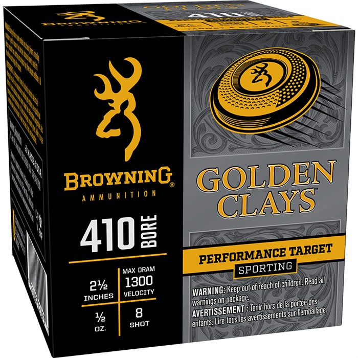 Browning Ammo BGC418 Golden Clays 410Bore 2.50" 1/2oz 8Shot 25 Per Box/10 Case - View 2