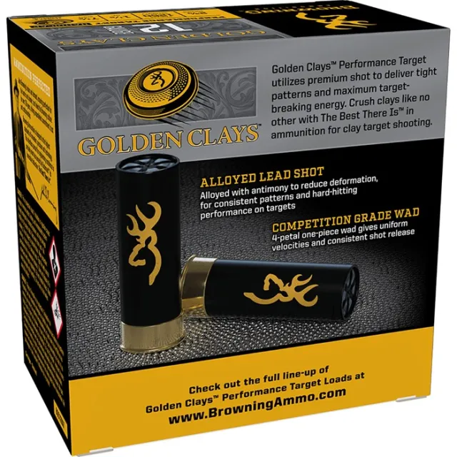 Browning Ammo BGC12HA7 Golden Clays 12Gauge 2.75" 1 1/8oz 7.5Shot 25 Per Box/10 Case - View 3