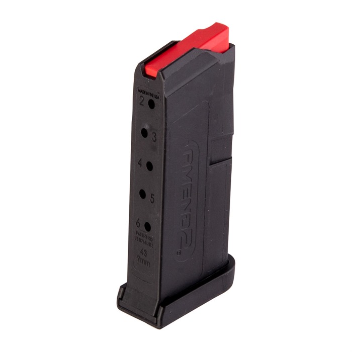 Amend2 A2GLOCK43BLK A2-43 9mm Luger Glock G43 6rd Black Detachable - View 3