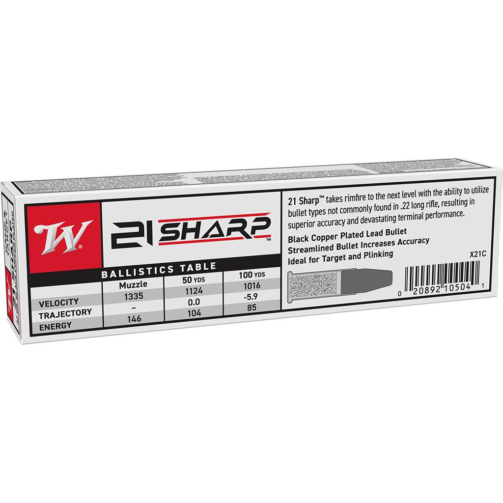 Winchester USA21 Ammo 42gr FMJ 100/Box 1330fps 165ft-lbs - View 2