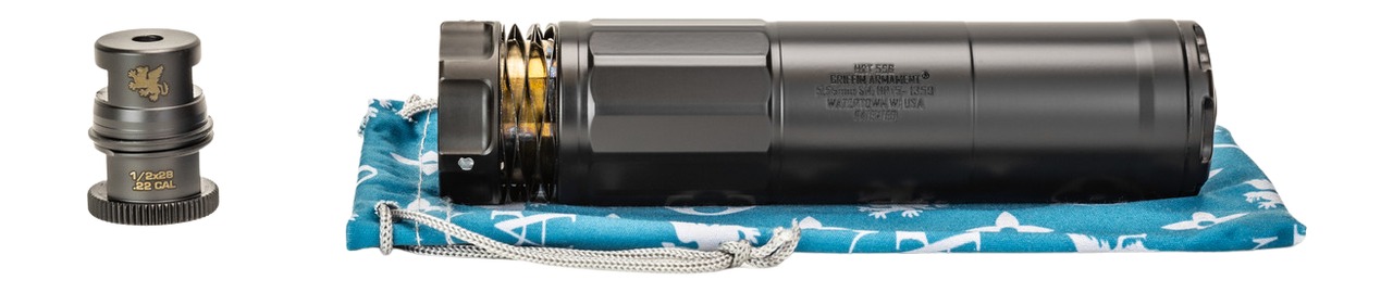 Griffin Armament GADLHRT5W Dual-Lok HRT 5.56 Silencer, 1.5" Dia, 5.9" L - View 2