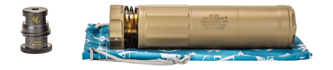 Griffin Armament GADLHRT5FDEW Silencer DUAL-LOK HRT-556 FDE 5.9" 14.4oz - View 2