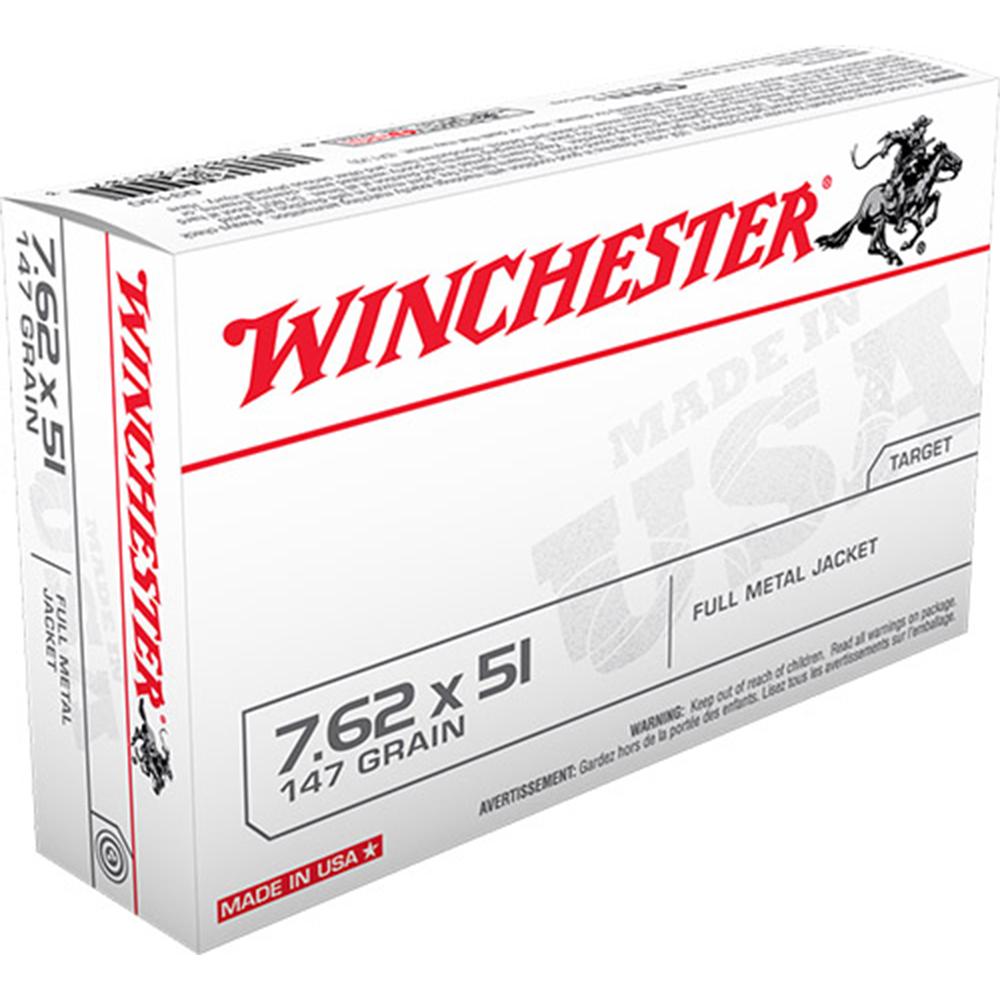 Winchester 7.62x51mm NATO 147gr FMJ Ammo - 20 Rounds - View 2