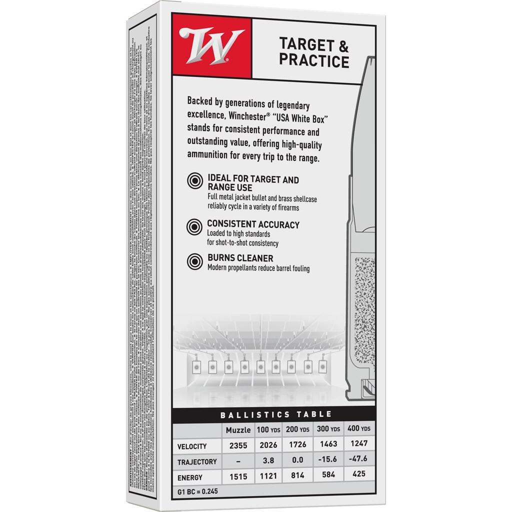 Winchester Q3174 7.62x39mm 123 Grain Full Metal Jacket 20 Rounds - View 2