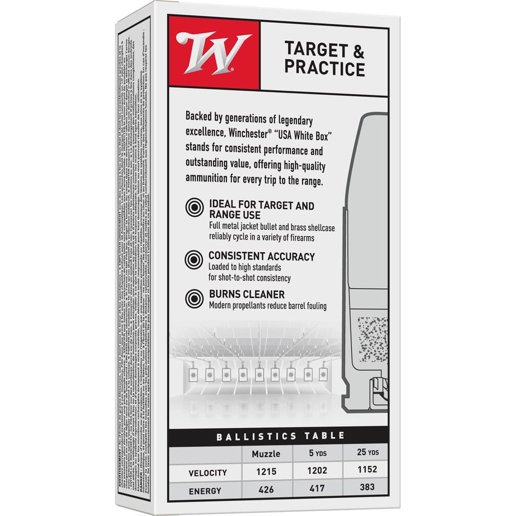 Winchester USA 38 Super +P 130gr FMJ Ammo 50 Rounds Q4205 - View 2