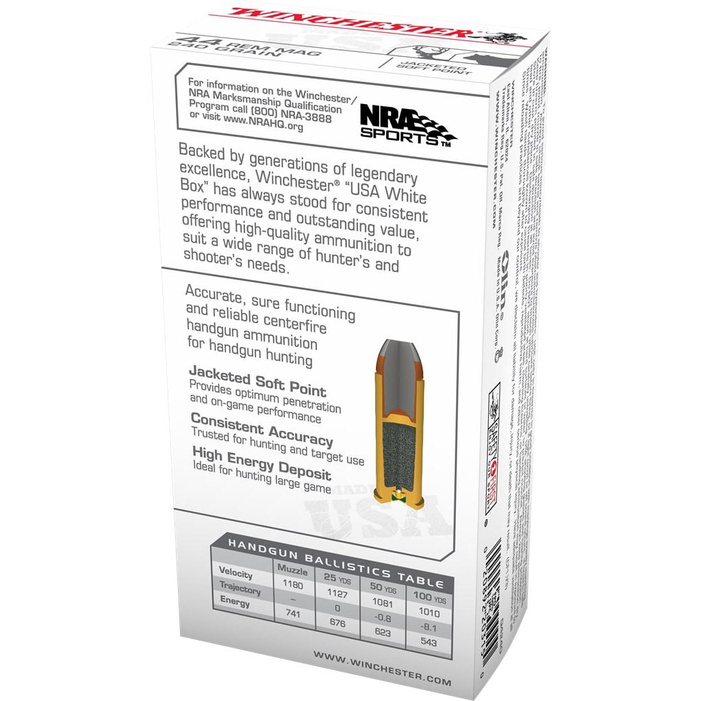 Winchester Ammo 44 MAG Usa 240gr Jsp Q4240 Rem 240 - View 2