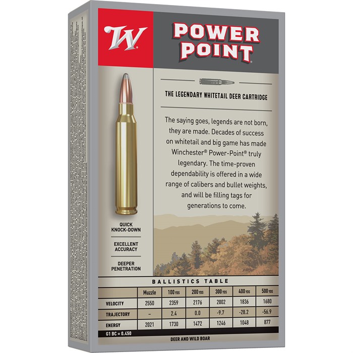 Winchester 6.5x55 Swedish 140gr Power Point Ammo 20 Rnd Box - View 3