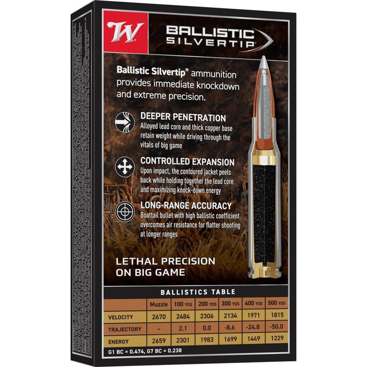 Winchester Ammo SBST308A Ballistic Silvertip 308 Win 168 gr Polymer Tip 20 Per Box - View 2