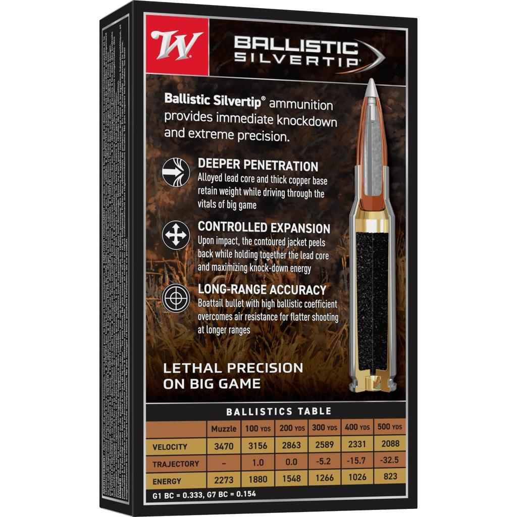 Winchester SBST2506A 25-06 Rem 85 Grain Ballistic Silvertip 20 Rounds - View 2