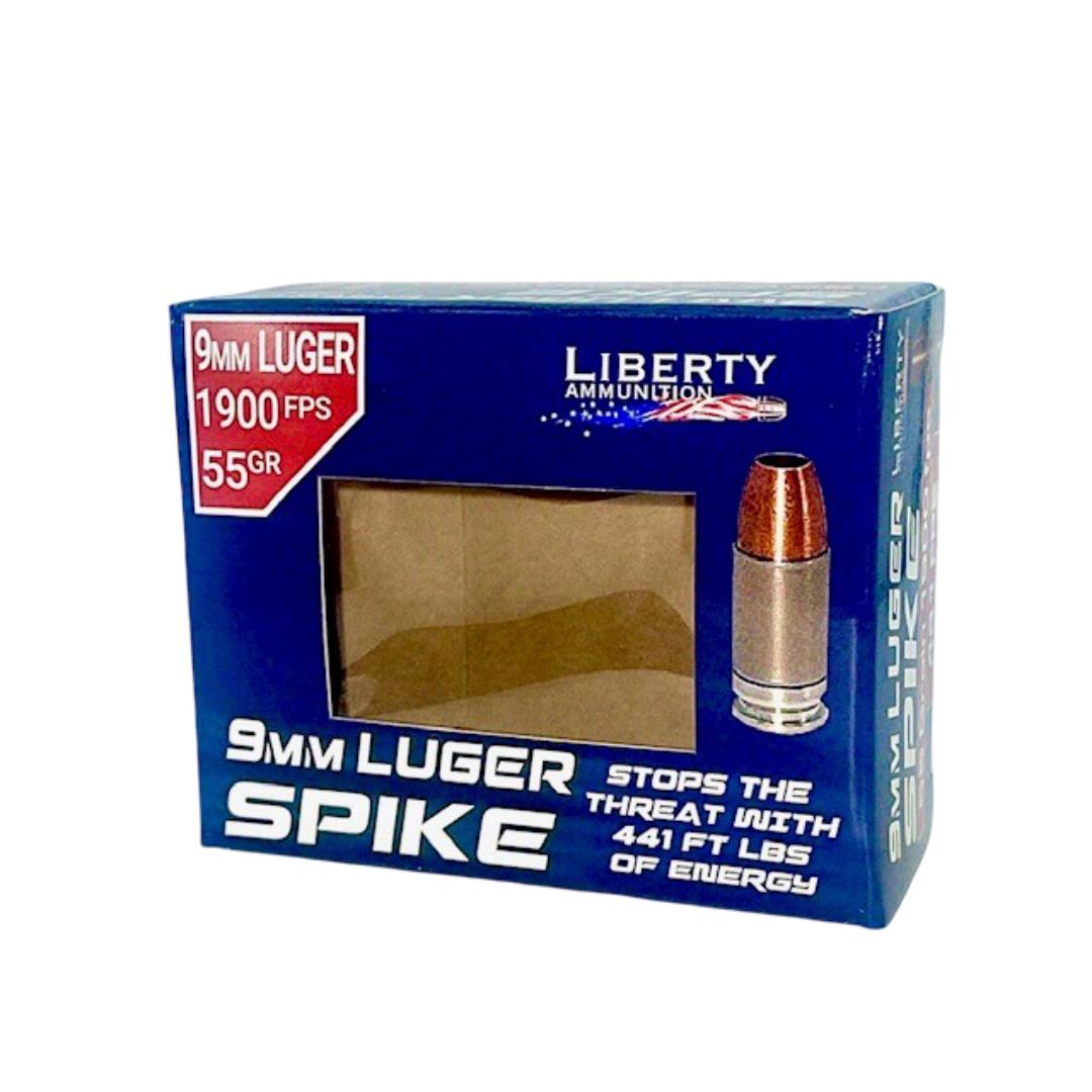 Liberty Spike Handgun Ammunition 9mm Luger 55gr HP 1900 fps 20/ct - View 2
