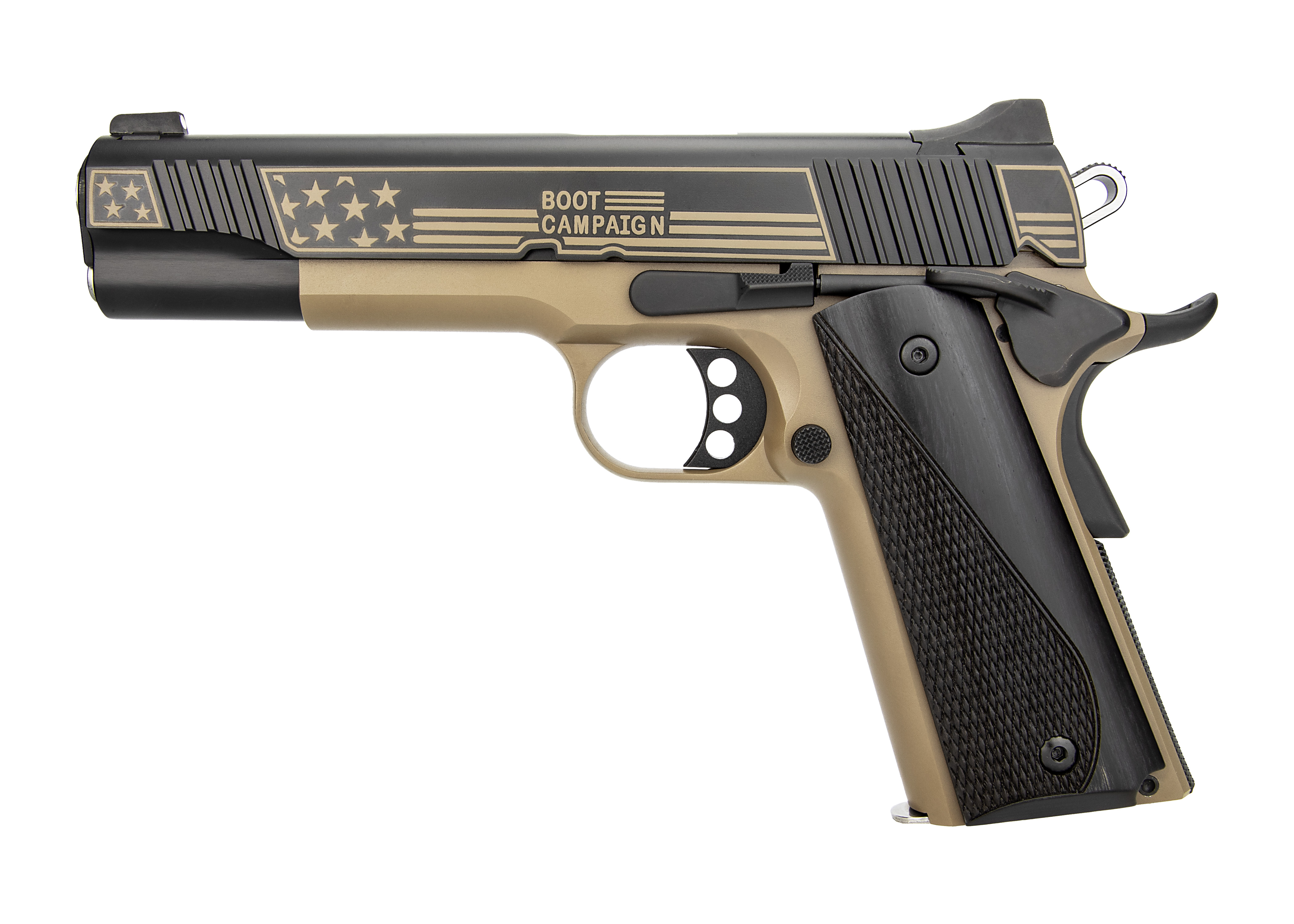 Kimber Mfg, Inc 3700896 DS Warrior LW Boot Campaign Bundle 9mm Luger 20+1 5" Stainless Deep Crown Barrel, KimPro Black Stainless Steel Engraved/Optic Cut/Serrated Slide, Black Anodized Aluminum Frame - View 2