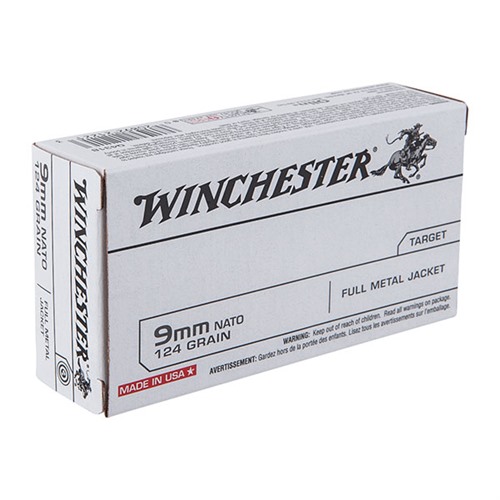 Winchester USA White Box 9mm Luger Full Metal Jacket 124 Grain 50 Rounds - View 2