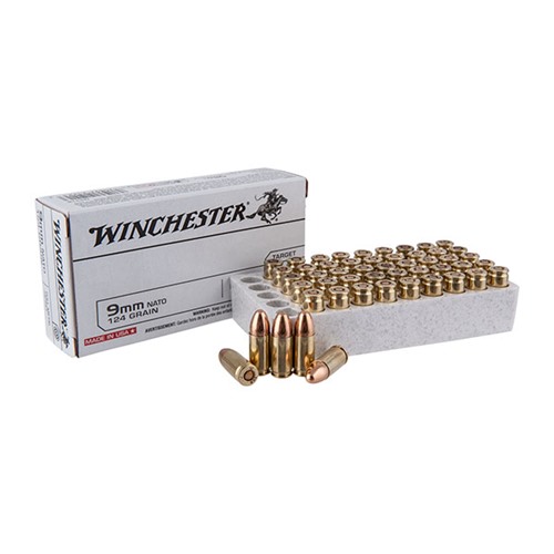 Winchester USA White Box 9mm Luger Full Metal Jacket 124 Grain 50 Rounds - View 4