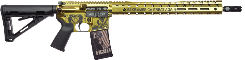 BRO 24111202G Spec15 5.56 NATO 16" Trump Custom Gold FX Rifle - View 2