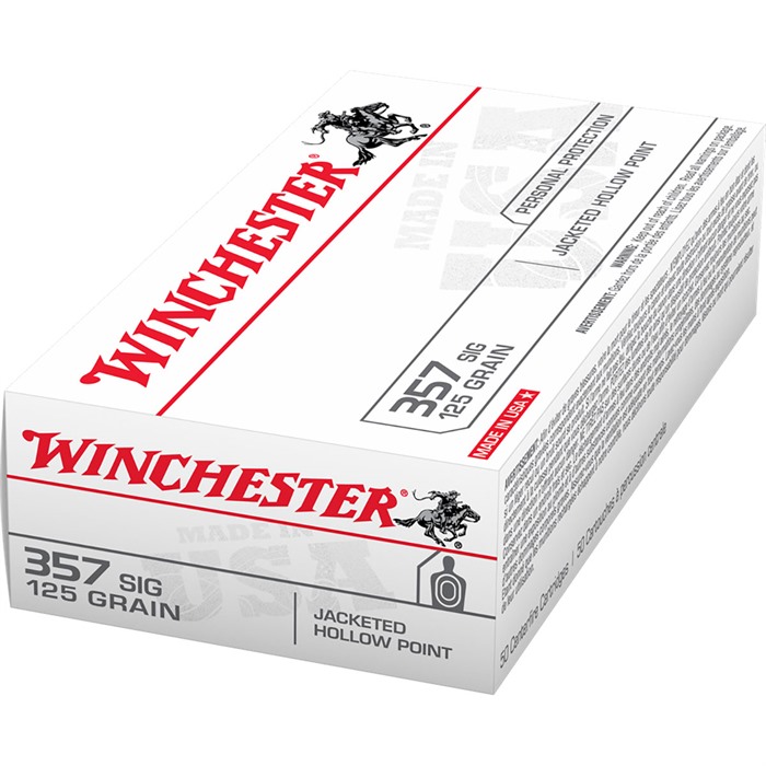 Winchester Ammo USA357SJHP USA Defense 357 Sig 125 gr Jacketed Hollow Point (JHP) 50 Per Box/ 10 Cs - View 3