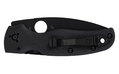 Spyderco Shaman Black Lightweight Black Blade - View 2