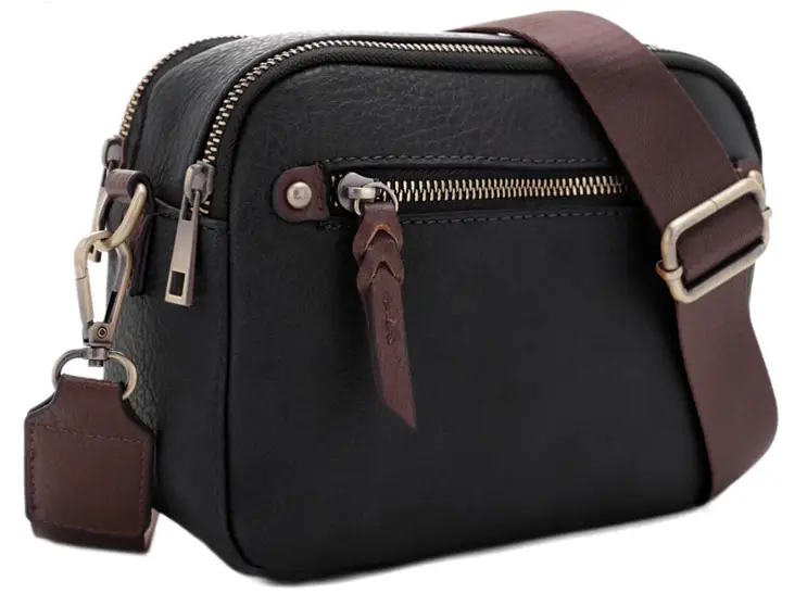 JESSIE & JAMES BEVERLY CONCEALED CARRY CROSS BODY CAMERA BAG 8.75 L X 6.5 H X 3 W ( BK/CF ) - View 2