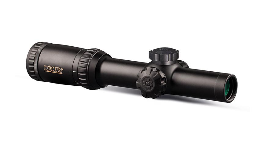 KonusPro M-30 1-6x24 Riflescope, Dual Illuminated Reticle, 1/2 MOA, 30mm Tube, Matte Black, Waterproof, Shockproof, Fogproof - Model 7182 - View 2