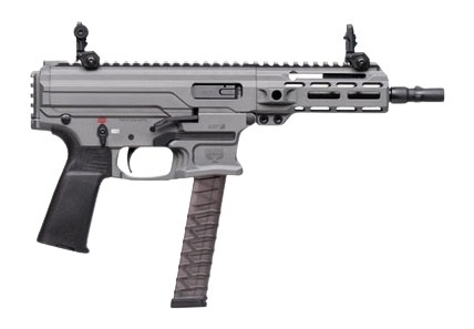 PANZER ARMS ARP 9 9MM PISTOL 6.5" T.B TACTICAL GRY W/ TRI LUG FU SIGHTS, MLOK RAIL, 15RD/33RD - View 2