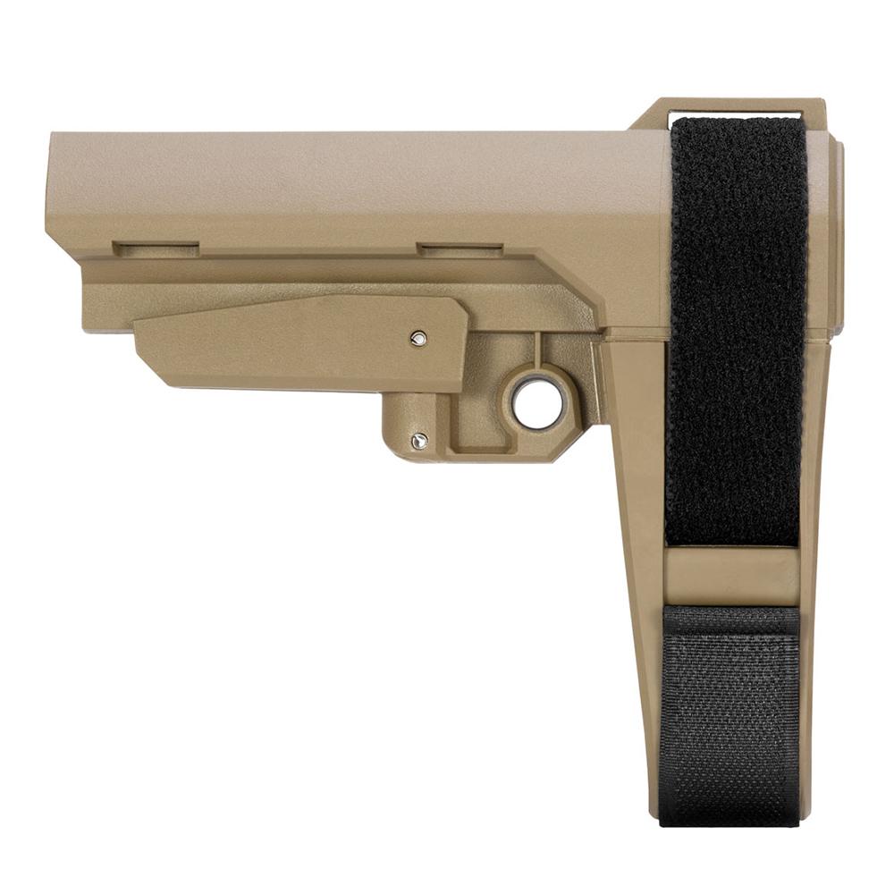SB Tactical SBA3X02SB SBA3 X Adjustable AR-Platform in Flat Dark Earth - 5-Position, Ambidextrous QD Sling Socket, US-Made - View 2