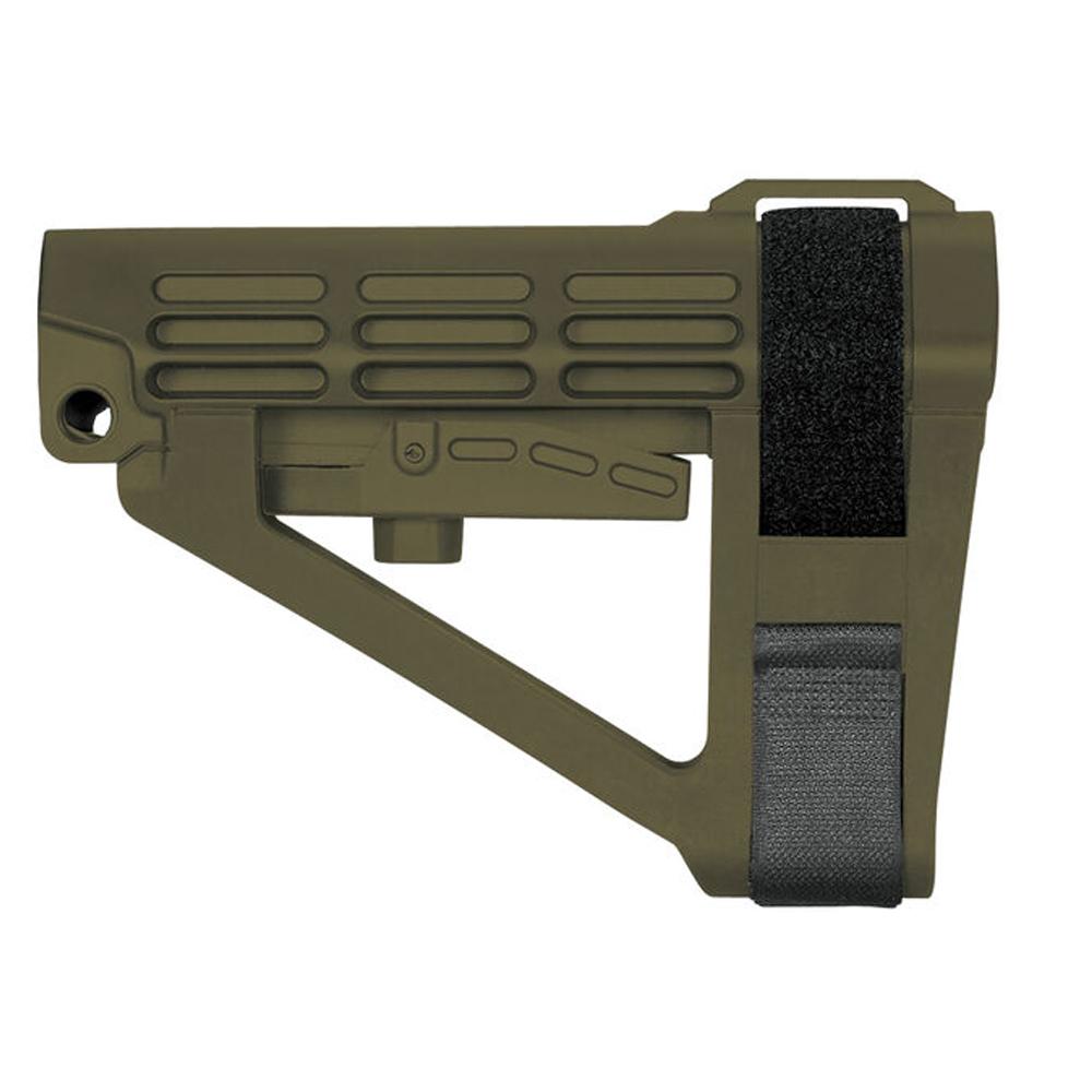 SB Tactical SBA4 Adjustable Brace OD Green 5-Position AR-Platform - View 2