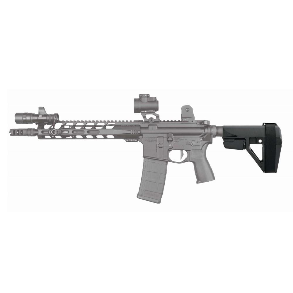 SBA5 Pistol Stabilizing Brace 5-Position Adjustable, Ambidextrous QD, US Made - Black - View 2
