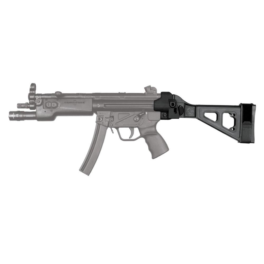 SB-Tactical SBT5 Side Folding Brace for MP5/MP5K - Black, 11.3" Length, 13.5oz - View 2