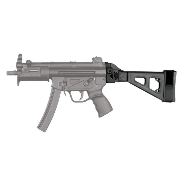 SB-Tactical SBT5K Side Folding Pistol Brace for MP5K - Black, 10.5" Length, 12.5oz - View 2