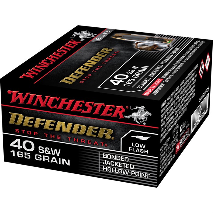 Winchester Ammo S40SWPDB Defender 40 S&W 165 gr Bonded Jacket Hollow Point 20 Bx/10 Cs - View 3