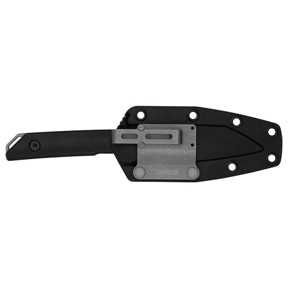 KERSHAW MINI IRIDIUM KNIFE PLAIN EDGE FIXED BLADE-BLACK *BOX* (NEW 2026) - View 2