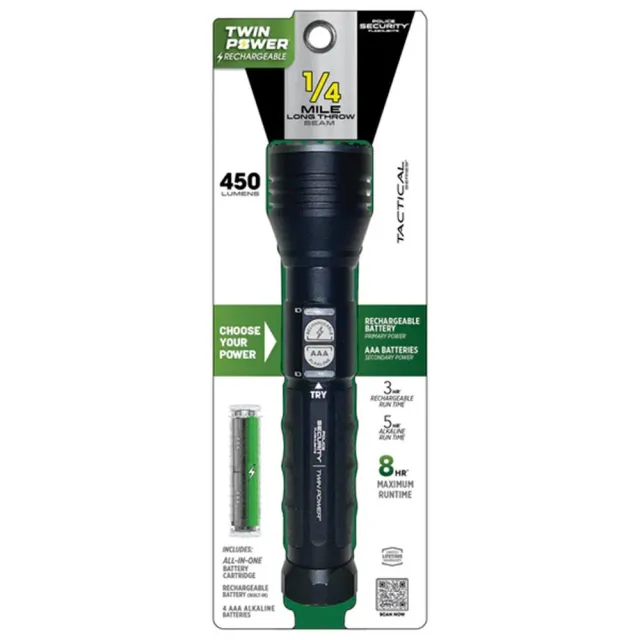 Police Security Flashlights Twin Power 97741 Black 220/450 Lumens LED - View 2