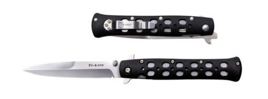 Cold Steel 26SP Ti-Lite 4" AUS-8A Spear Point Blade Black Zy-Ex Handle - View 2