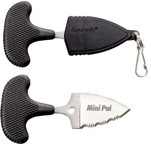 Cold Steel 43NS Mini Pal 1" Serrated AUS-8A Blade Rubber Handle - View 2