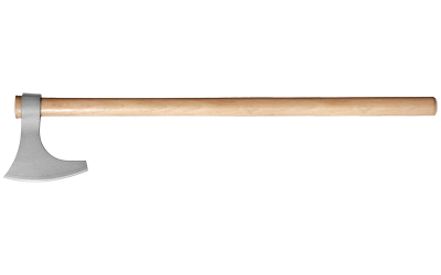 Cold Steel 1055 Carbon Viking Hand Axe, 30" Hickory Handle, Silver Plain Edge - View 2