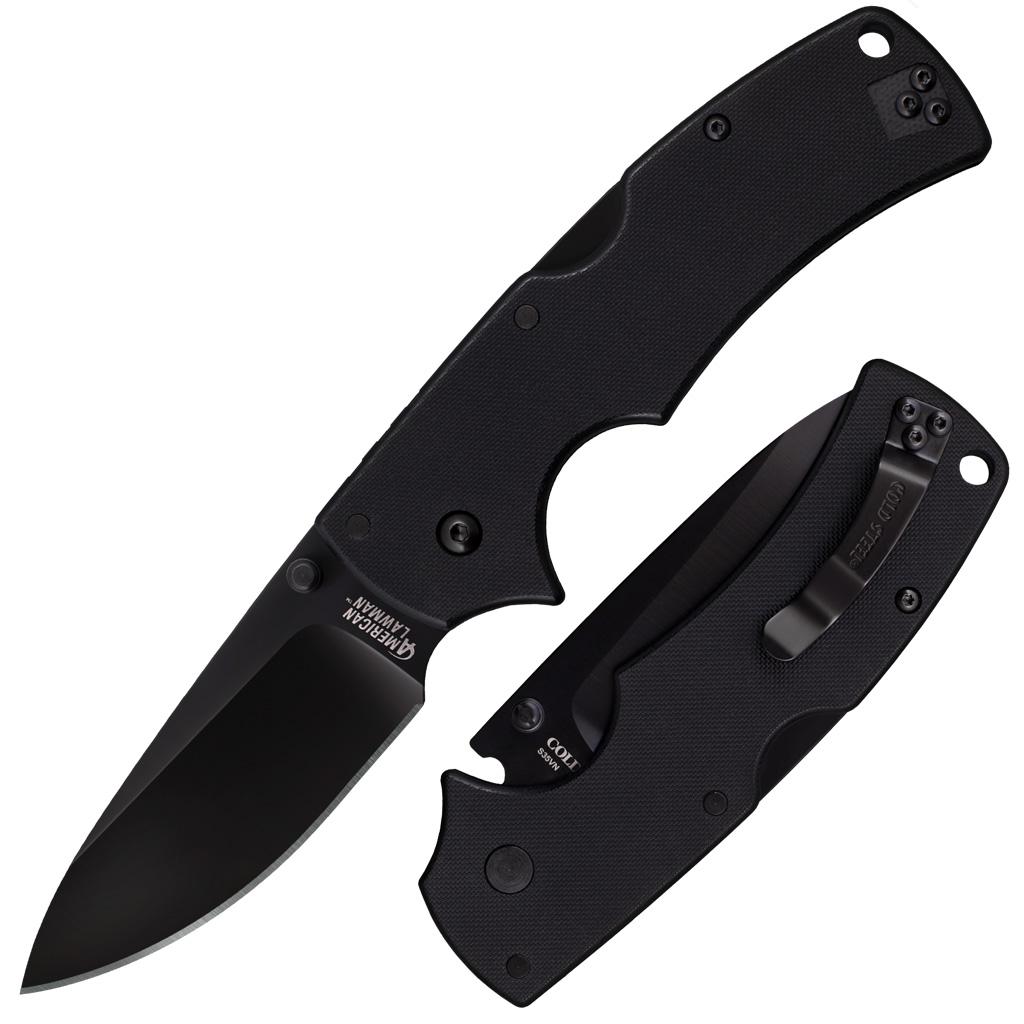 Cold Steel CS58B American Lawman 3.5" S35VN Folding Knife G10 Handle - View 2